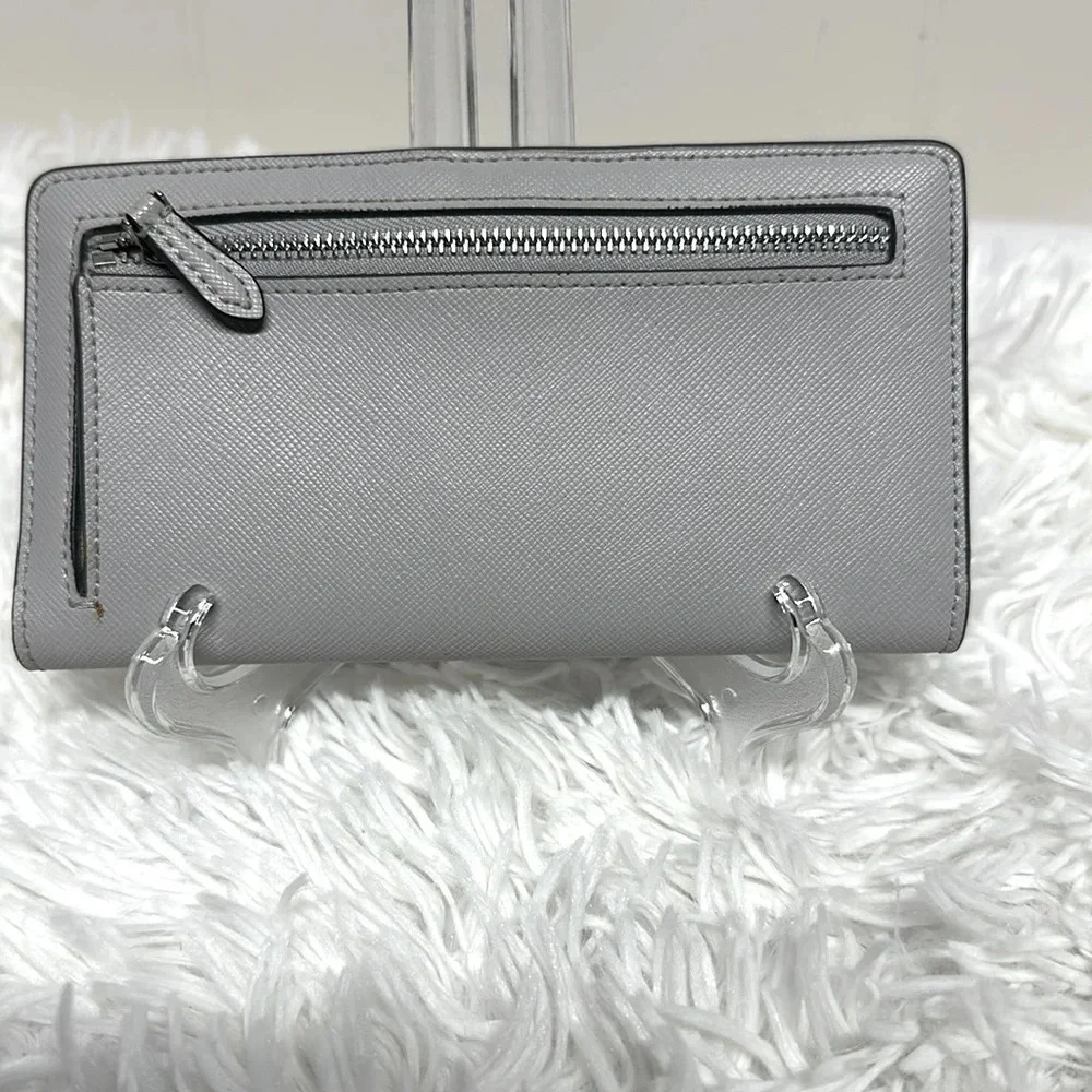 Kate Spade New York Cameron Large Slim Bifold Wallet Gray